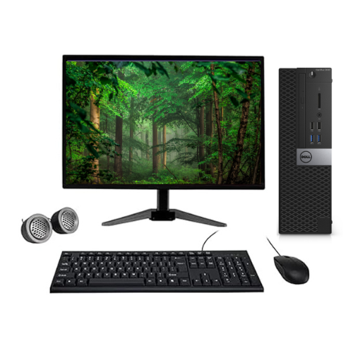 Dell OptiPlex 3046 SFF All-in-One Desktop Computer Set | i5-6th Gen | 19" HD LED Monitor| Wired KB & Mouse | Speakers | WiFi | Windows 11 | Refurbished - Newjaisa